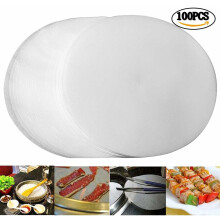 Qincling 100 PCS Round Parchment Paper, 8 Inch Non-Stick Baking Sheets Liners Cake Pans Circle
