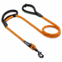 Sweetie Rope Dog Lead - Innovative Design with Two Padded Handles - Reflective Stitching & O-Ring - 5 FT Long Leash for Medium & Large Sized Pets -...