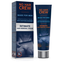 NO HAIR CREW Premium Intimate Hair Removal Cream â€“ Extra Gentle Hair Removal Cream for Sensitive Areas. Made for Men, 100 ml