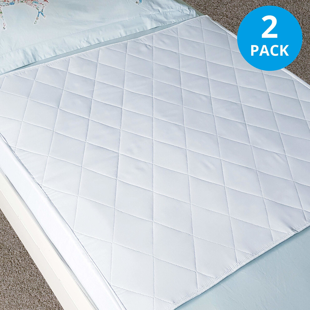 Guardedsleep Waterproof Bed Pad With Tucks (2 Pack) By | Premium Quality Washable Bed Sheet For Adults Or Children With Incontinence | Reusable Bed...