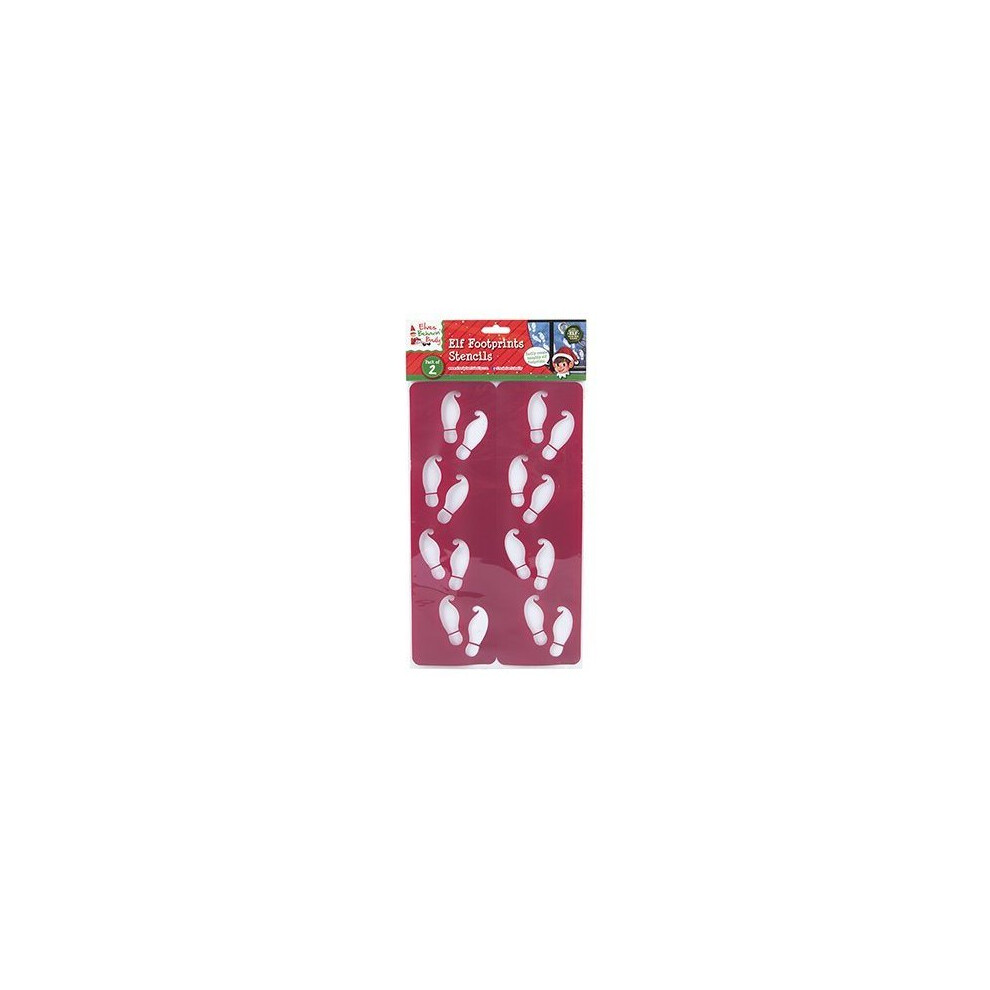 Elves Behavin' Badly Elves Behaving Badly Pack Of 2 - Elf Footprints Stencil - Naughty Elf Accessories