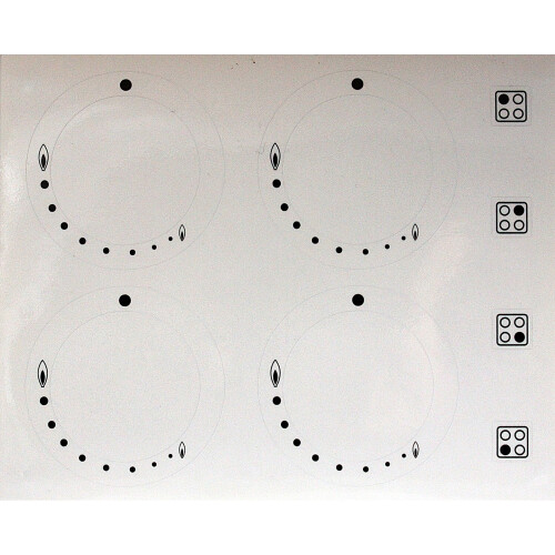 Replacement Hob Stickers Black on Transparent PVC on OnBuy