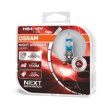 Osram Halogenpærer HB4 12V 3200K Gul 51W P22d, 2 stk.