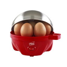 NeoÂ® Durable Stainless Steel Red Electric Egg Cooker Boiler Poacher & Steamer Fits 7 Eggs