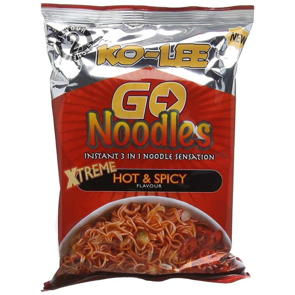 Ko-Lee Xtreme Hot & Spicy Go Instant Noodles, 85 g, Pack of 24