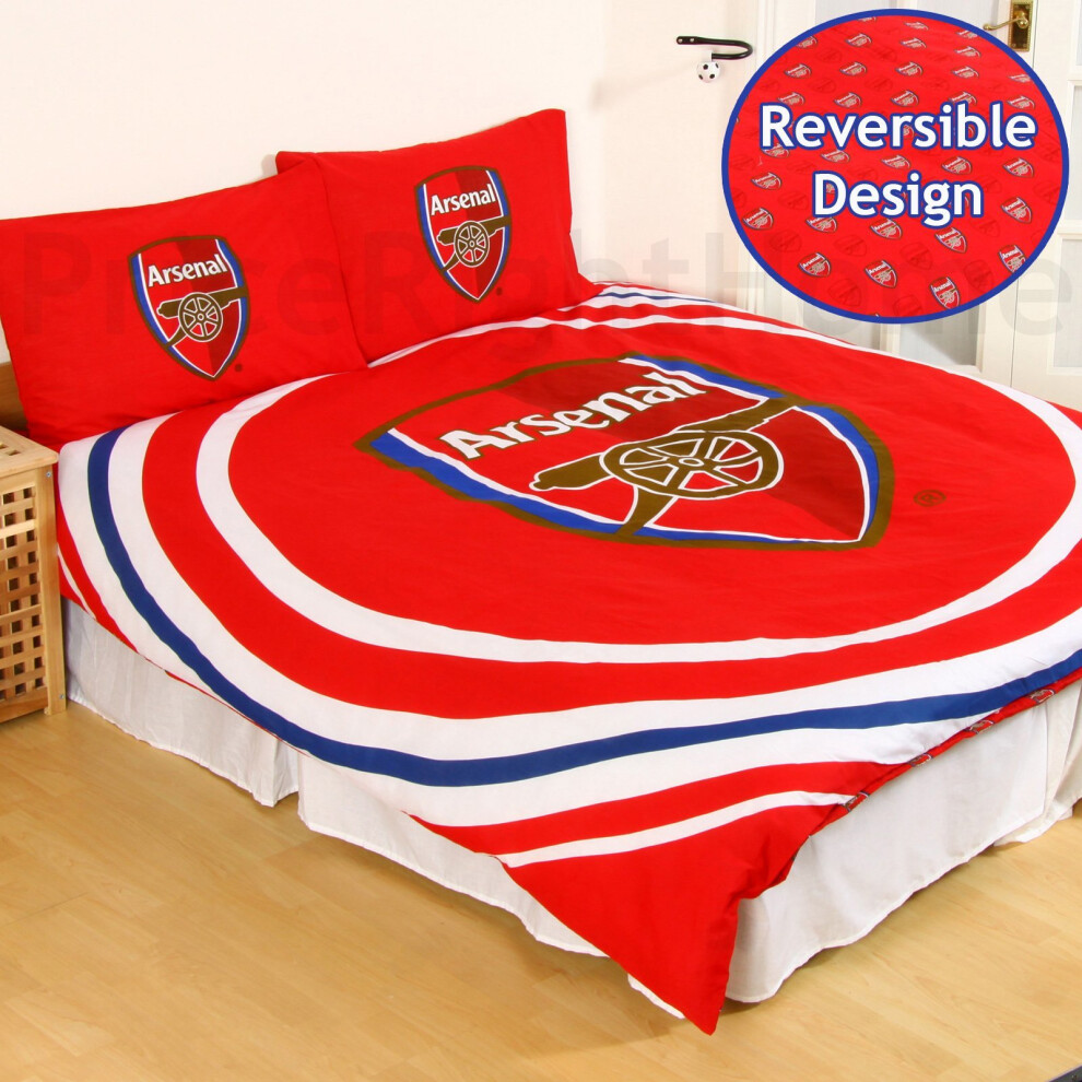 Arsenal F.C. 'Pulse' Reversible Double Duvet Quilt Cover Set