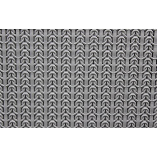 JVL Knit Design Loop Plastic Rectangular Lidded Washing Laundry Basket, Grey, 34 x 43 x 55 cm, 50 Litres 2