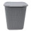 JVL Knit Design Loop Plastic Rectangular Lidded Washing Laundry Basket, Grey, 34 x 43 x 55 cm, 50 Litres 1