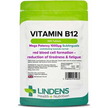 Lindens Vitamin B12 1000mcg Sublingual Tablets | 365 Pack | Mega Potency 40000% NRV dose contributing Towards red Blood Cell Formation, Reduction...