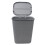 JVL Knit Design Loop Plastic Rectangular Lidded Washing Laundry Basket, Grey, 34 x 43 x 55 cm, 50 Litres 2