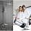 Hand Shower Bracket, 18-25MM Adjustable Replacement Shower Head Holder Chrome Finished (A) 7