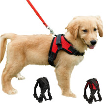 Funkeen Dog Harness Mesh Breathable Comfortable Pet Vest No Pull Adjustable Soft Padded Dog Power Strap (S, Red)