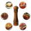 Pepper Mill Pepper Grinder Wood Set Solid With Strong Adjustable Ceramic Grinder 8 Inches 3