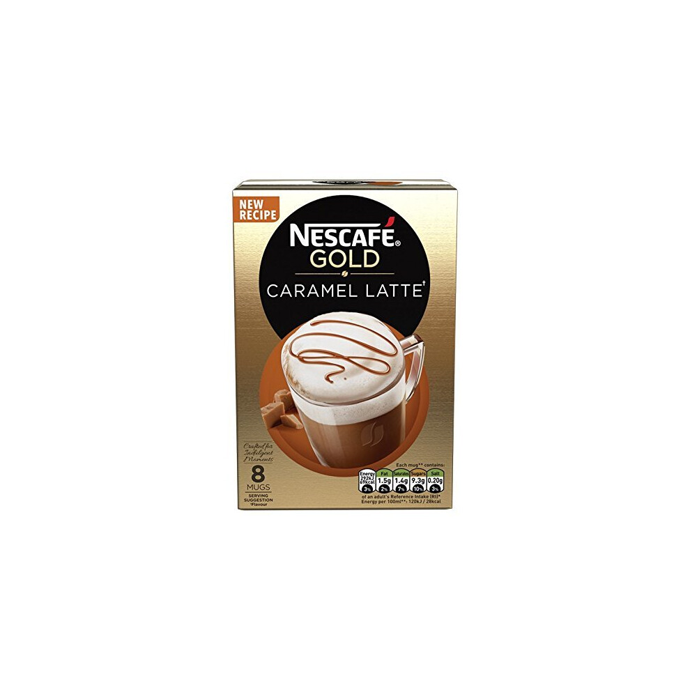 Nescafe Gold Caramel Latte Coffee 8 Pack