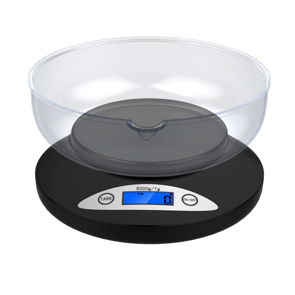 Digital Kitchen Scale, Ascher 5000g Electronic Cooking Food Scale with Back-Lit LCD Display, Mode and Tare Features 5000 x 1g (2 AA Batteries...