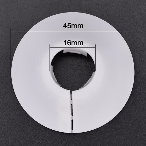 12 Pack Plastic Radiator Pipe Covers Pipe Collars for 15 mm Diameter Pipe (White) 2