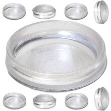 8x Large Clear Castor Cup Furniture Feet 60mm