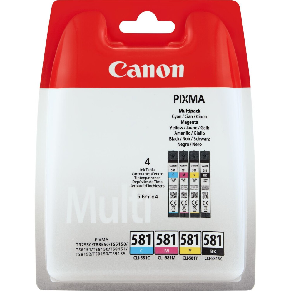 Canon cli-581 5.6' ml Ink Cartridge - Black/Cyan/Magenta/Yellow