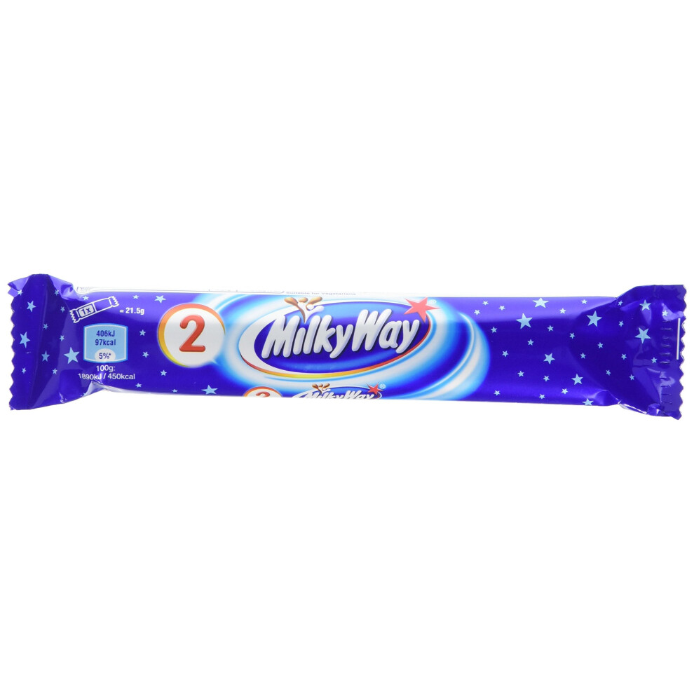 Milky Way Twin Chocolate Bar, 43 g, Pack of 28