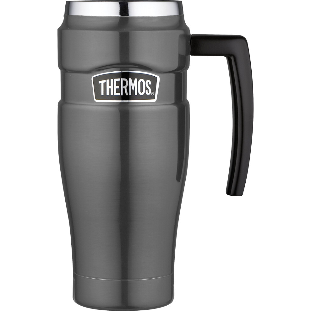 Thermos Stainless King Travel Mug, Gun Metal, 470 ml