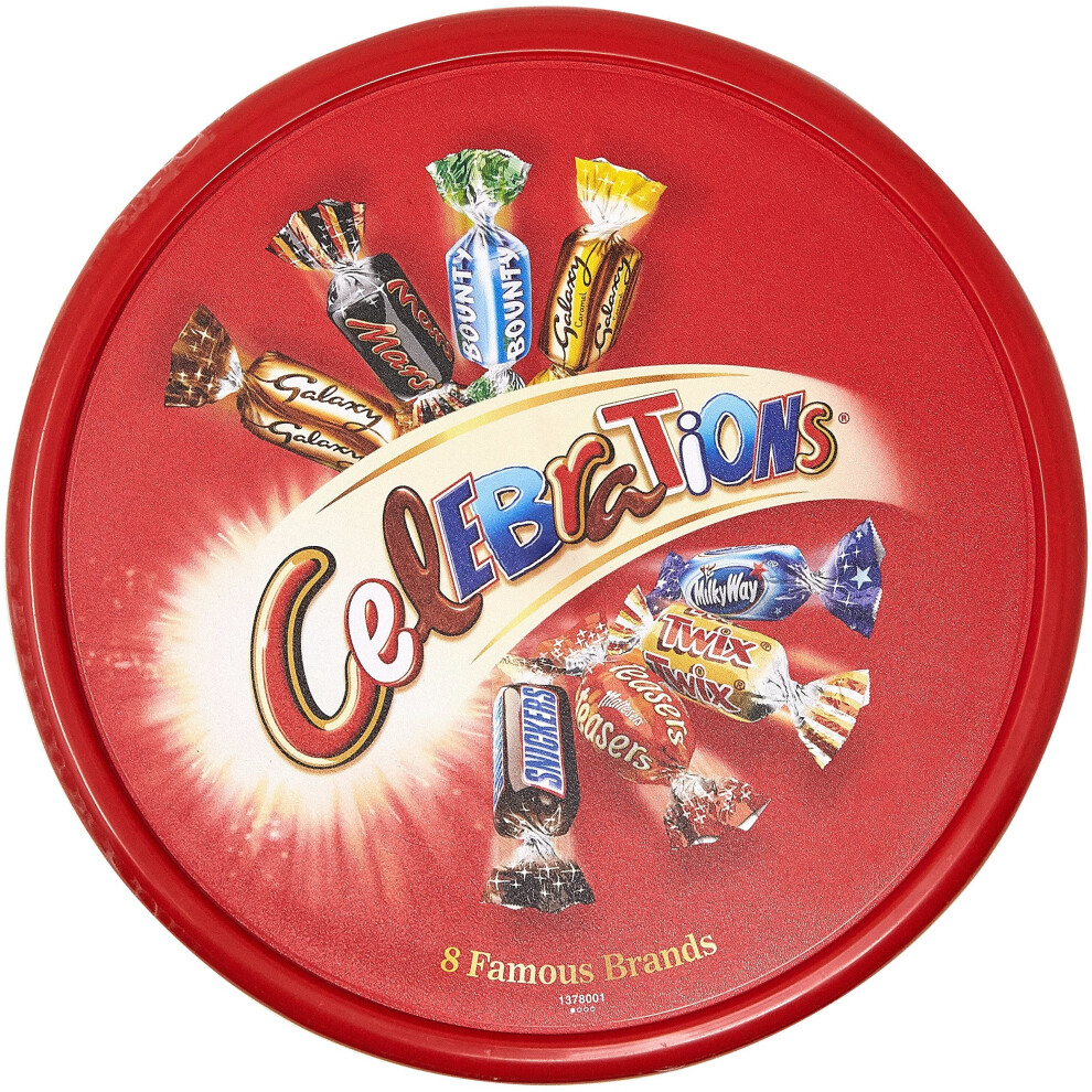 Celebrations Tub 650g (HJ8U) - Assorted Mini Chocolates, Individually Wrapped, Vegetarian, Great for Christmas Sharing