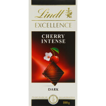 Lindt Excellence Cherry Dark Chocolate Bar, 100 g