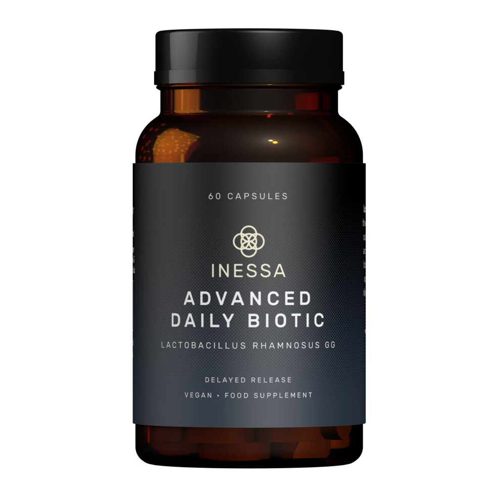 Inessa-Wellness Biotic Lactobacillus Rhamnosus Gg - 60 Daily Vegan Capsules - The Most Scientifically Studied Strain Globally, With The Greatest Level Of Clinical...