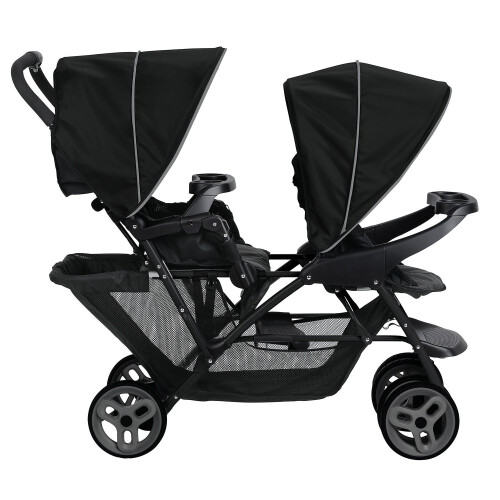 Graco Graco Stadium Duo Click Connect Tandem Pushchair, Black/Grey 1