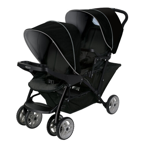 Graco Graco Stadium Duo Click Connect Tandem Pushchair, Black/Grey