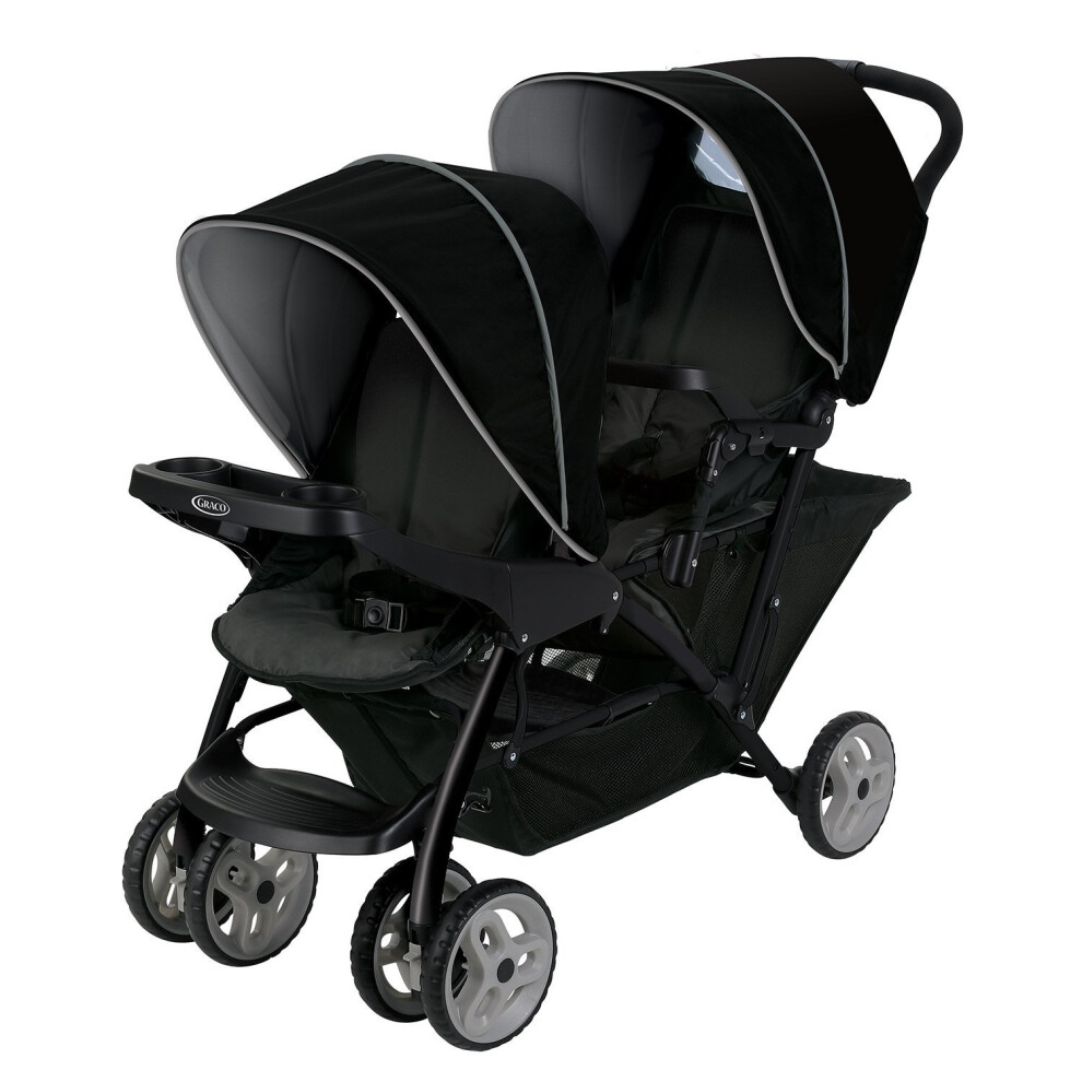 Stadium Duo Click Connect Tandem Pushchair, Black/Grey Graco