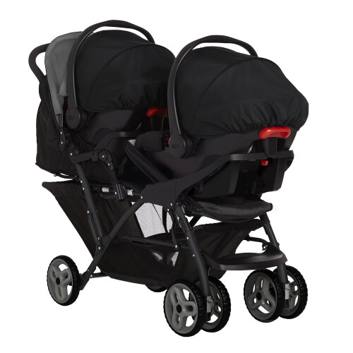 Graco Graco Stadium Duo Click Connect Tandem Pushchair, Black/Grey 2