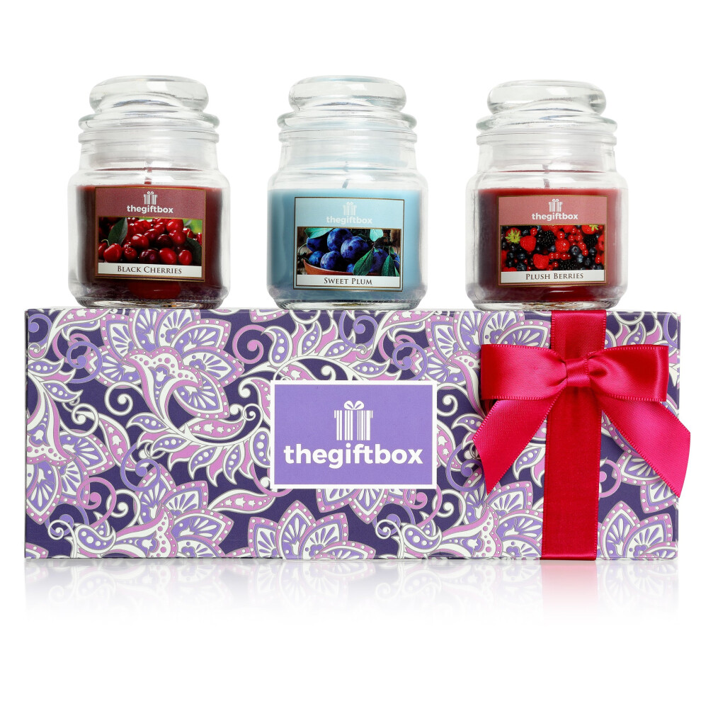 Scented Candle Gift Set with 3 Candles in a Jar Perfect for Christmas. Scented Candles Make Ultimate Gifts for Women, Great Gifts for Her for Women...