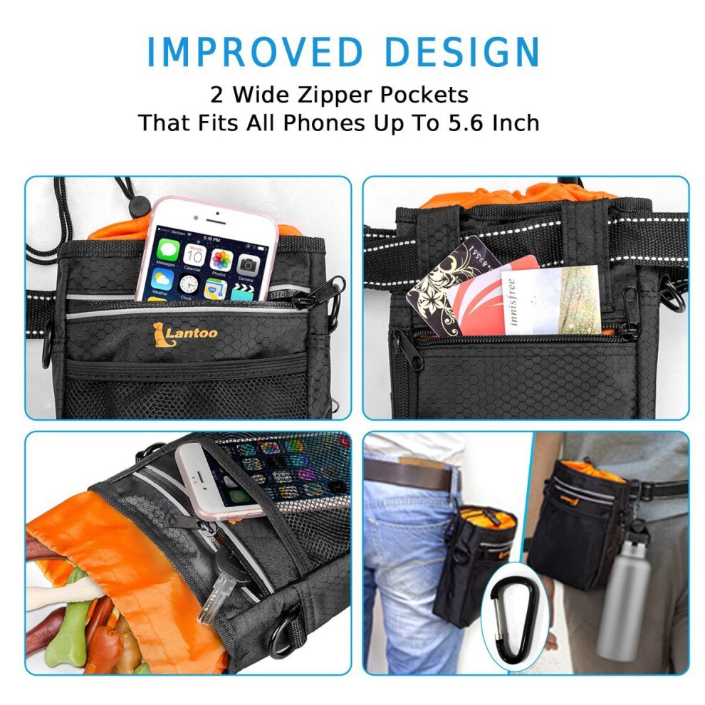 Dog Treat Bags Training Pouch BULK Treat Pouch Sport, Hinged Dog