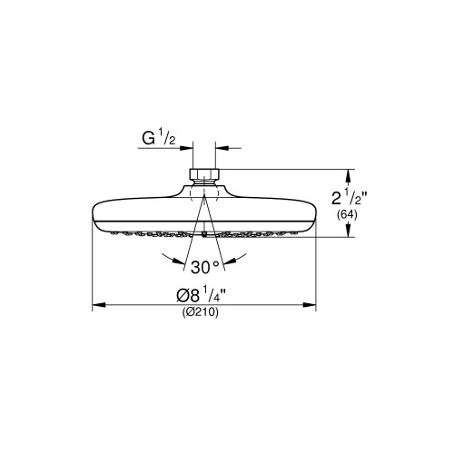 Grohe Grohe Tempesta 210Â Shower Head 26409000 2