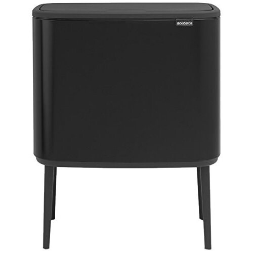 Brabantia Poubelle Bo Touch bin Tri 11 + 23 Litres Noir, Brabantia