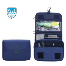 Hanging Travel Toiletry Bag Nylon Portable Makeup Comestic Organiser Folding Travel Wash Bag with Detachable Clear Compartment Idea for Men Women...
