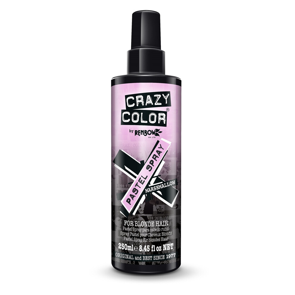 Crazy-Color Crazy Color By Renbow Marshmallow Pastel Hair Spray 250Ml (Crc045) For Blonde - Lasts 3 Washes, No Ammonia/Peroxide