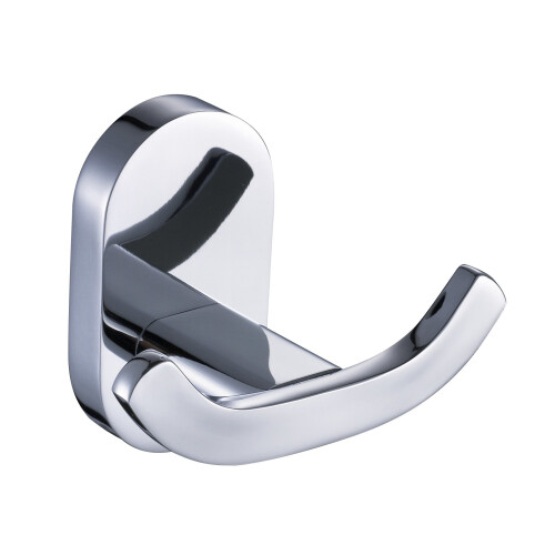 Modern Solid Brass Chrome Finish Bathroom Robe and Towel Door Hooks Wall Mount Bathroom Accessory 7113