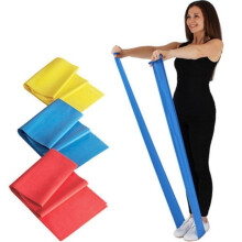 FitKit Resistance Band - 1.5M or 2M - Pilates - Strength Training - Stretch Bands - Yoga - Beachbody - Insanity - P90X (Yellow - Medium Resistance,...