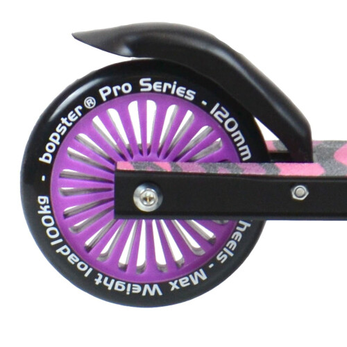 bopster 2 Wheeled Folding Scooter - Purple Zebra Stripes 2