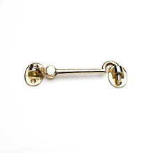 Bulk Hardware BH05742 Silent Cabin Door Hook And Eye, 75mm (3 Inch), Polished Brass