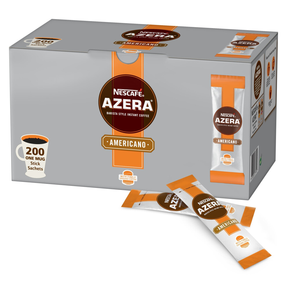 NESCAFÉ AZERA Americano Instant Coffee Stick Packs, Box of 200