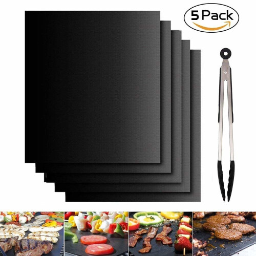 BBQ Grill Mat, Set of 5 Beeway® Non Stick Barbecue Baking Mats for