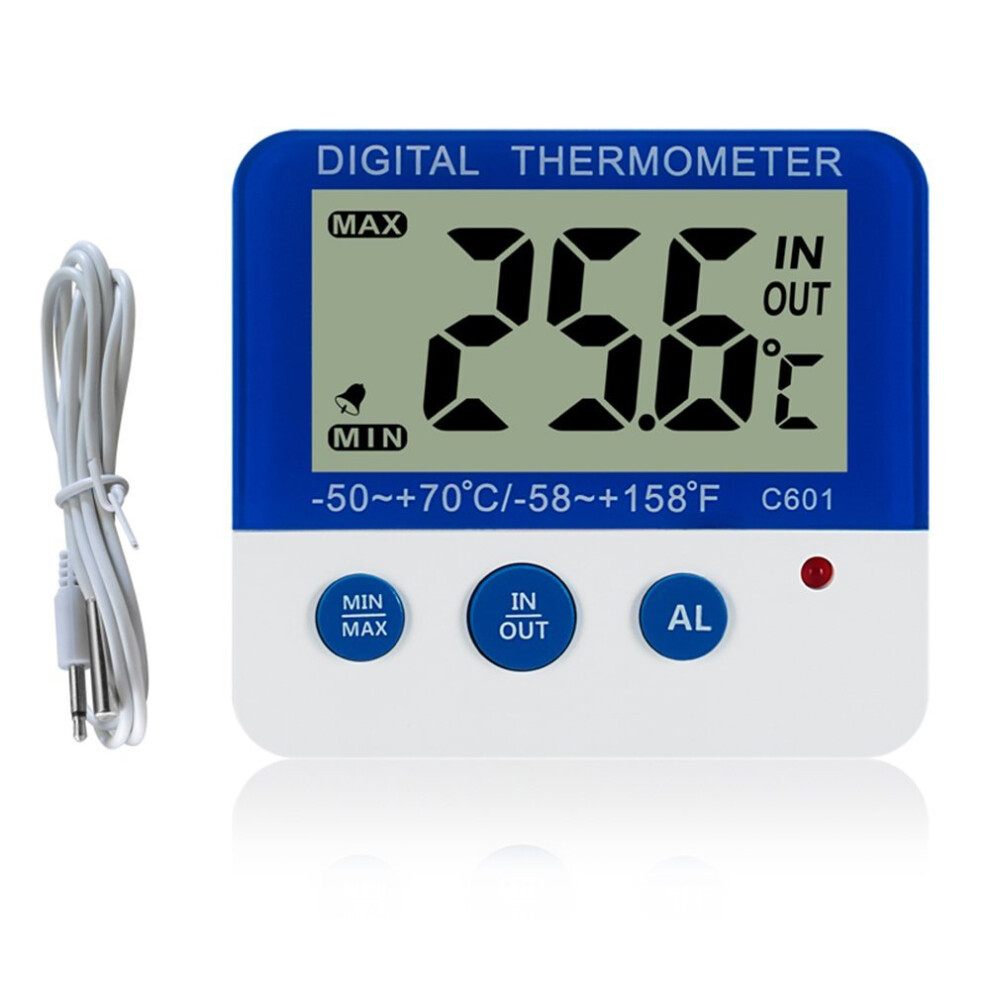 Gellvann Digital Freezer/Fridge Thermometer With Magnet And Stander Digital Freezer Thermometer With Led Alarm Indicator Max/Min Memory Freezer...