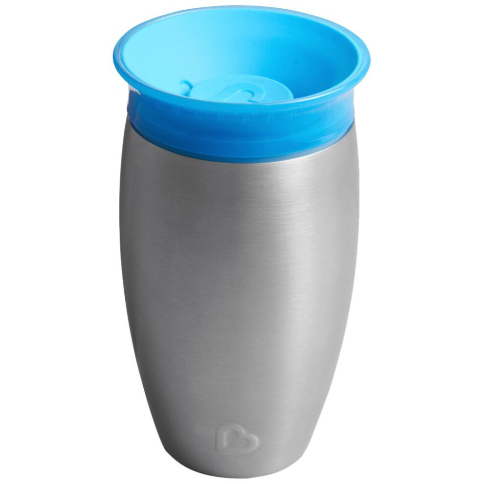 Munchkin Miracle 360 Degree Stainless Steel Sippy Cup, 10 oz/296 ml, Blue