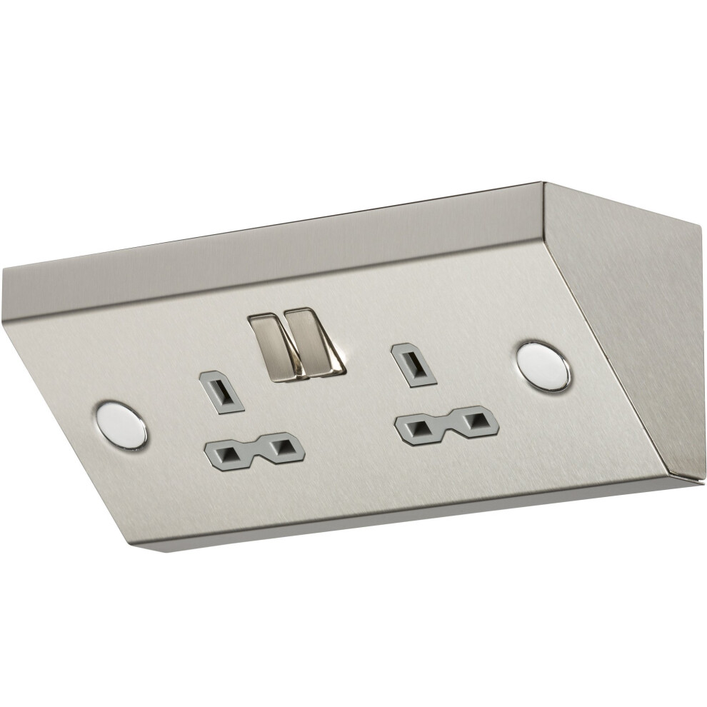 Knightsbridge Skr008 13A 2G Under Cabinet Mounting Dp Switched Socket 5055832969587