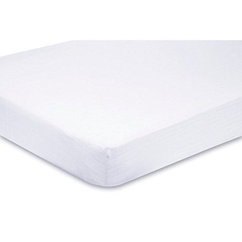 2 x Cot Fitted Sheets 100% Cotton Very Soft (60 x 120 cm) (White)