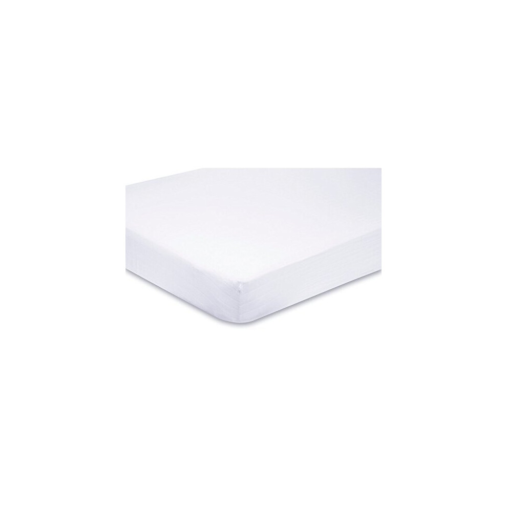 2 x Cot Fitted Sheets 100% Cotton Very Soft (60 x 120 cm) (White)