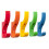 TOUGHOOK Unbreakable Mini Plastic Safety Bag & Coat Wall Hooks for Schools 5 Pack RAINBOW 2