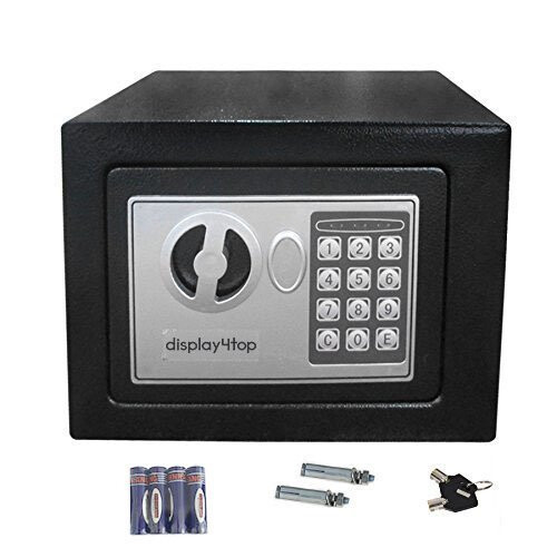 Display4top Security Steel small home Office Digital Electronic Safe Box with Two Keys (17*23*17cm)